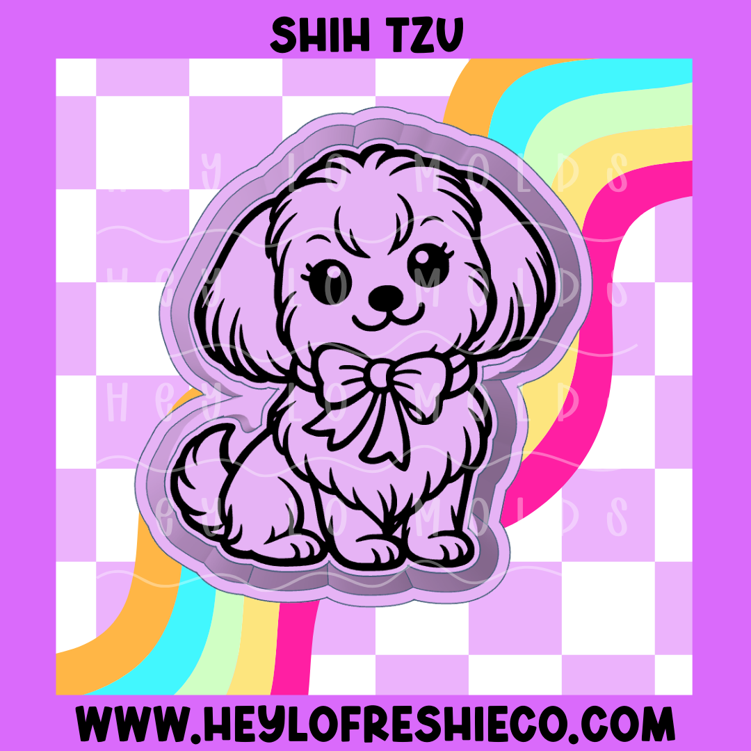 Shih Tzu With Bow Silicone Mold