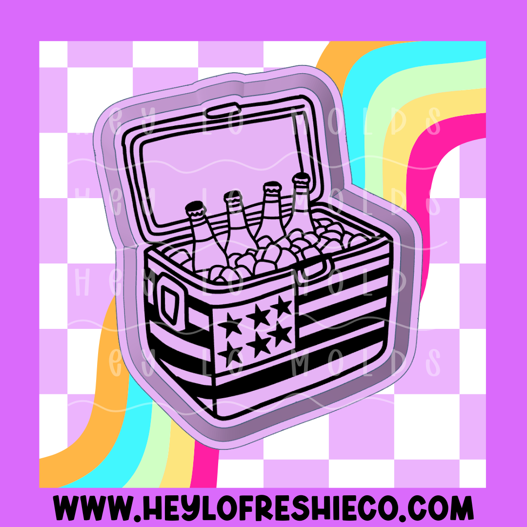 American Flag Cooler Silicone Mold