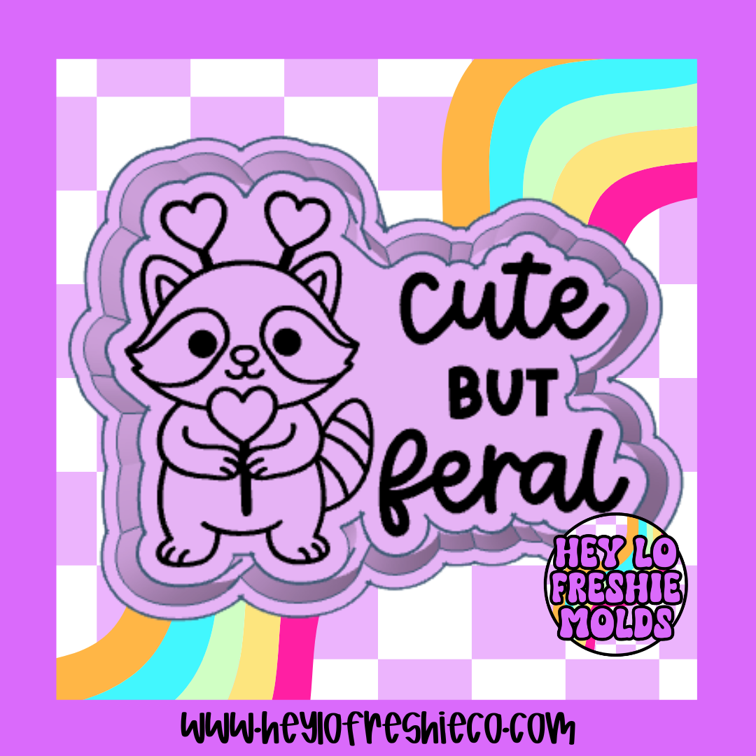Cute But Feral Valentine Silicone Mold