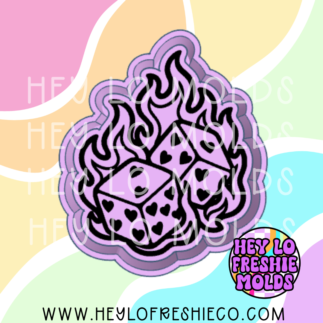 Heart Dice Silicone Mold