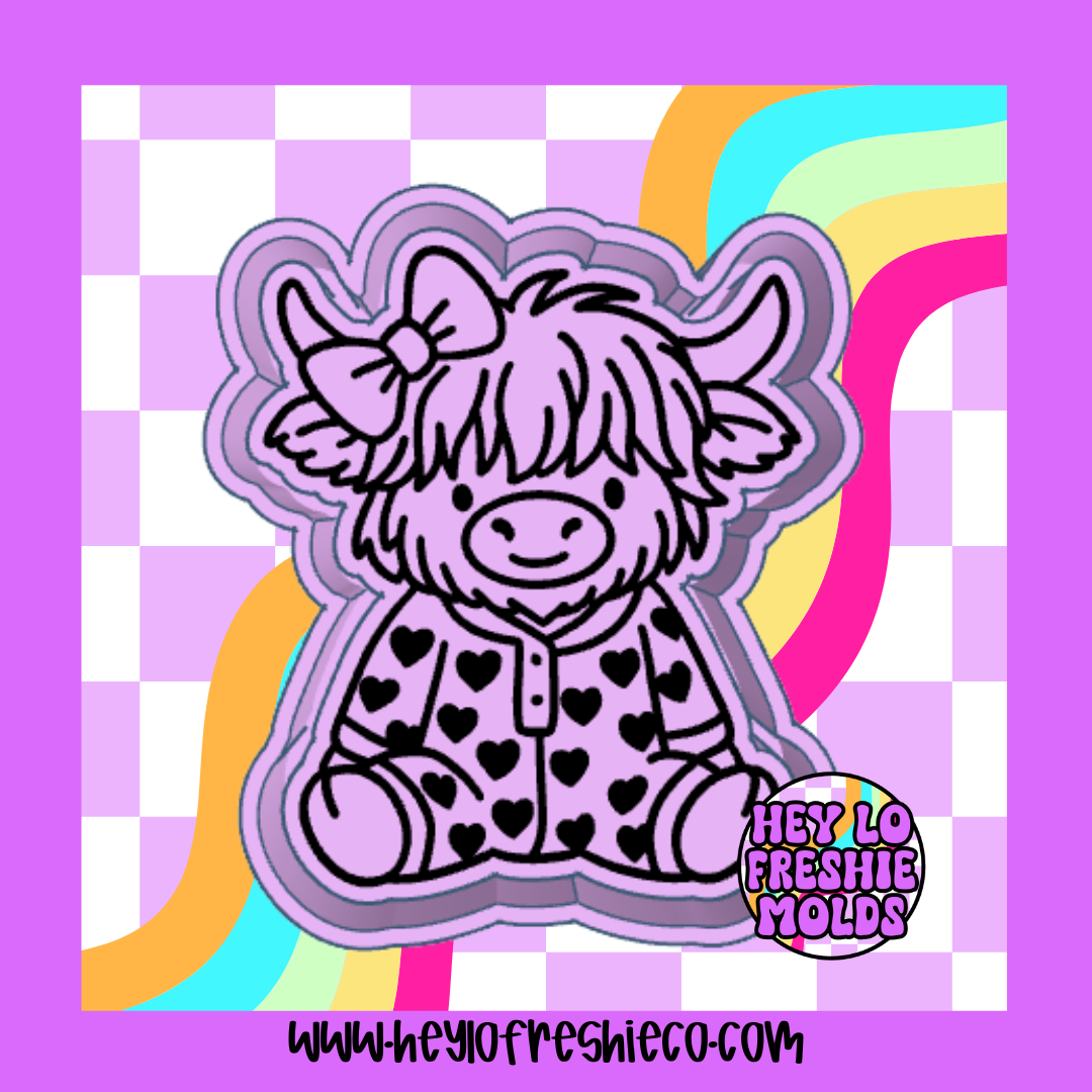 Heart Pajama Cow Silicone Mold