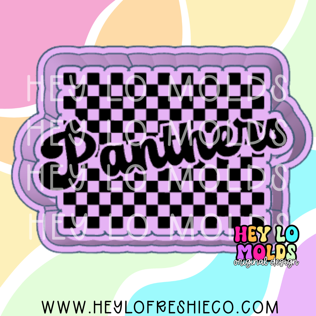 Panthers Checkered Team Name Silicone Mold