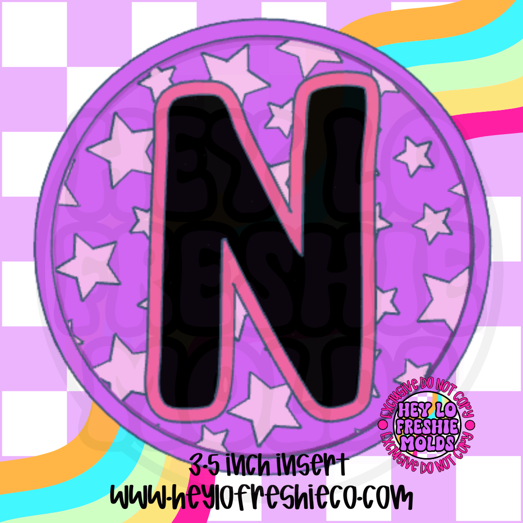 Star Letter Inserts Silicone Mold