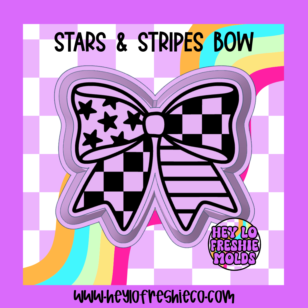 Stars & Stripes Bow Silicone Mold