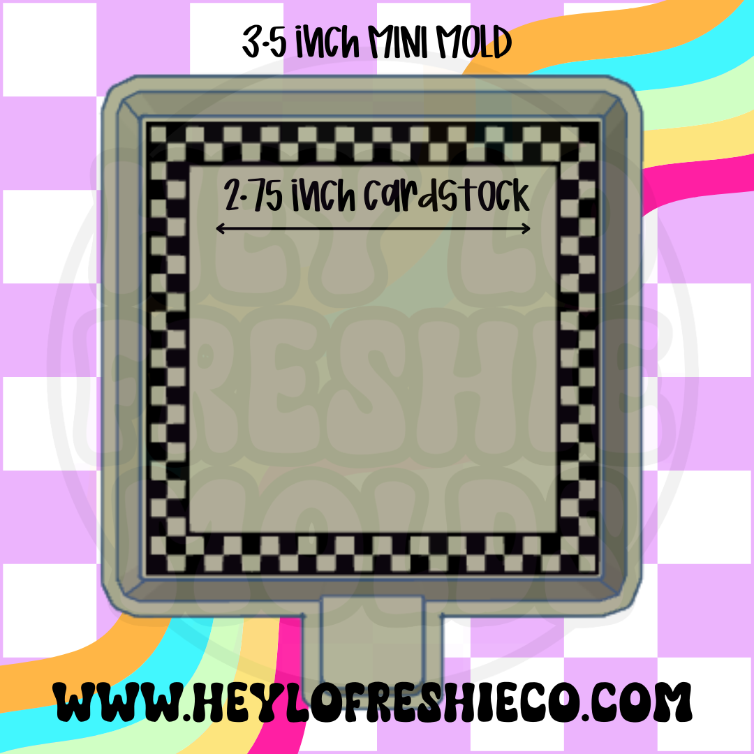MINI Checkered Square Frame Silicone Mold