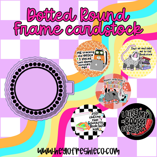 Dotted Round Frame Cardstock | 10 Count