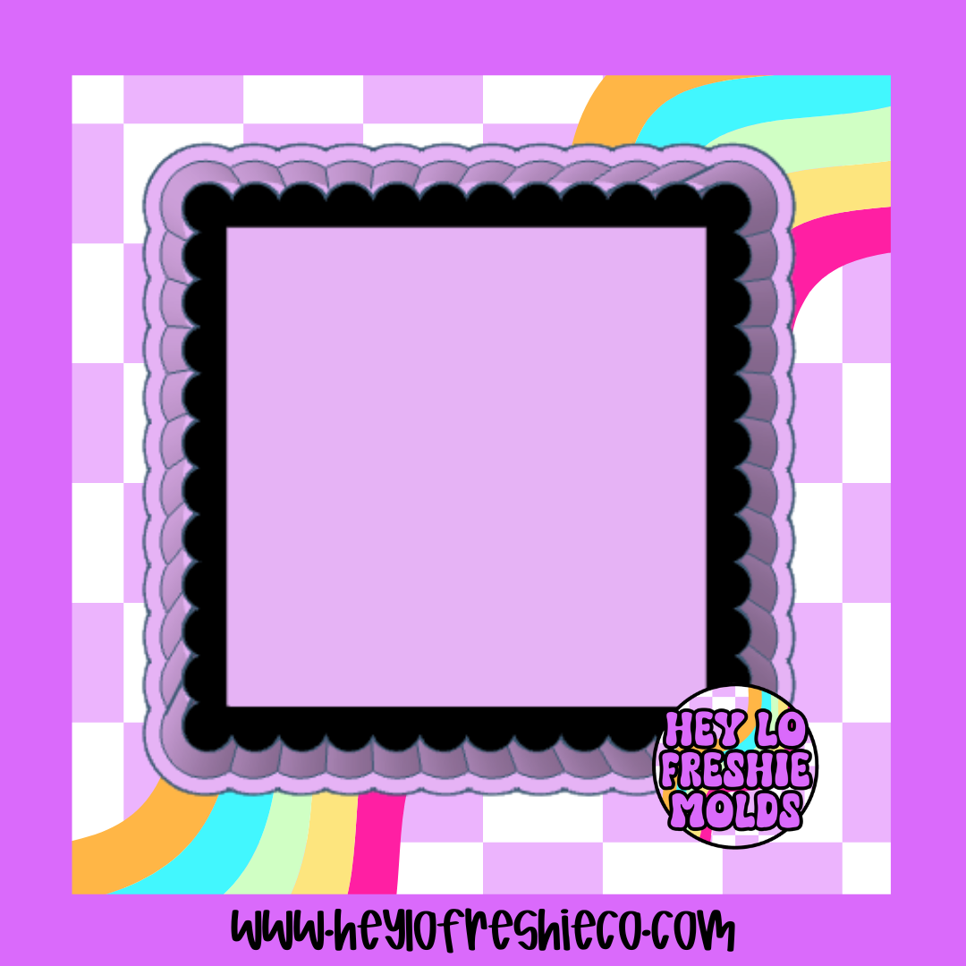 Scalloped Square Frame Silicone Mold