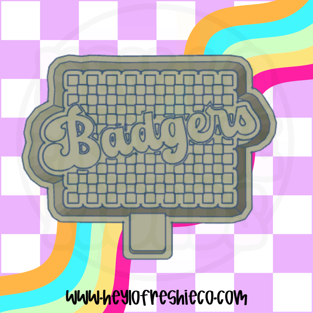 Checkered Team Name Silicone Mold