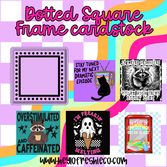 Dotted Square Frame Cardstock Grab Bag | 10 Count
