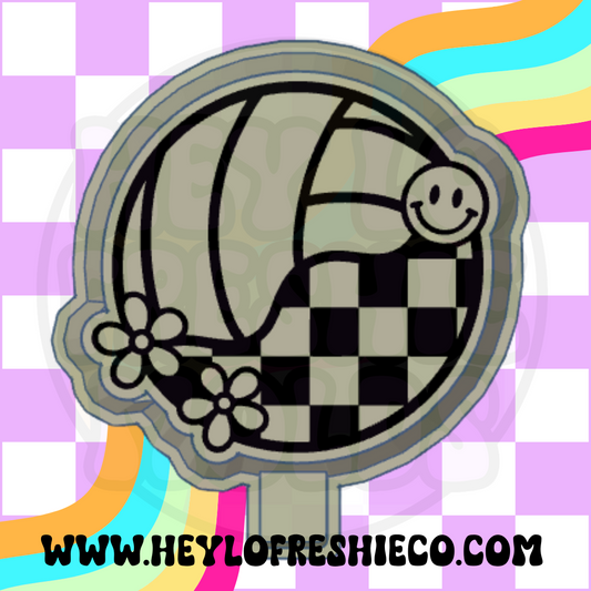 Checkered Volleyball Silicone Mold