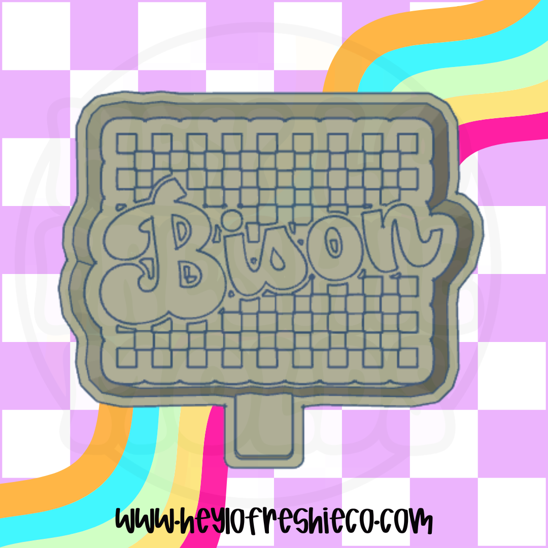 Checkered Team Name Silicone Mold