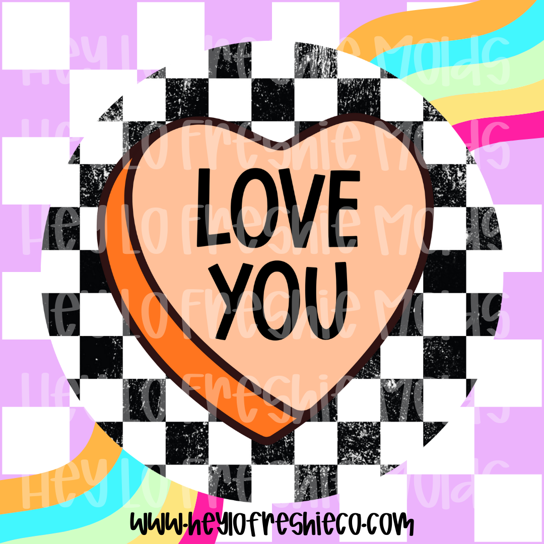 Round Cardstock | Conversation Heart Love You