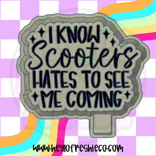 I Know Scooters Hates To See Me Coming Silicone Mold