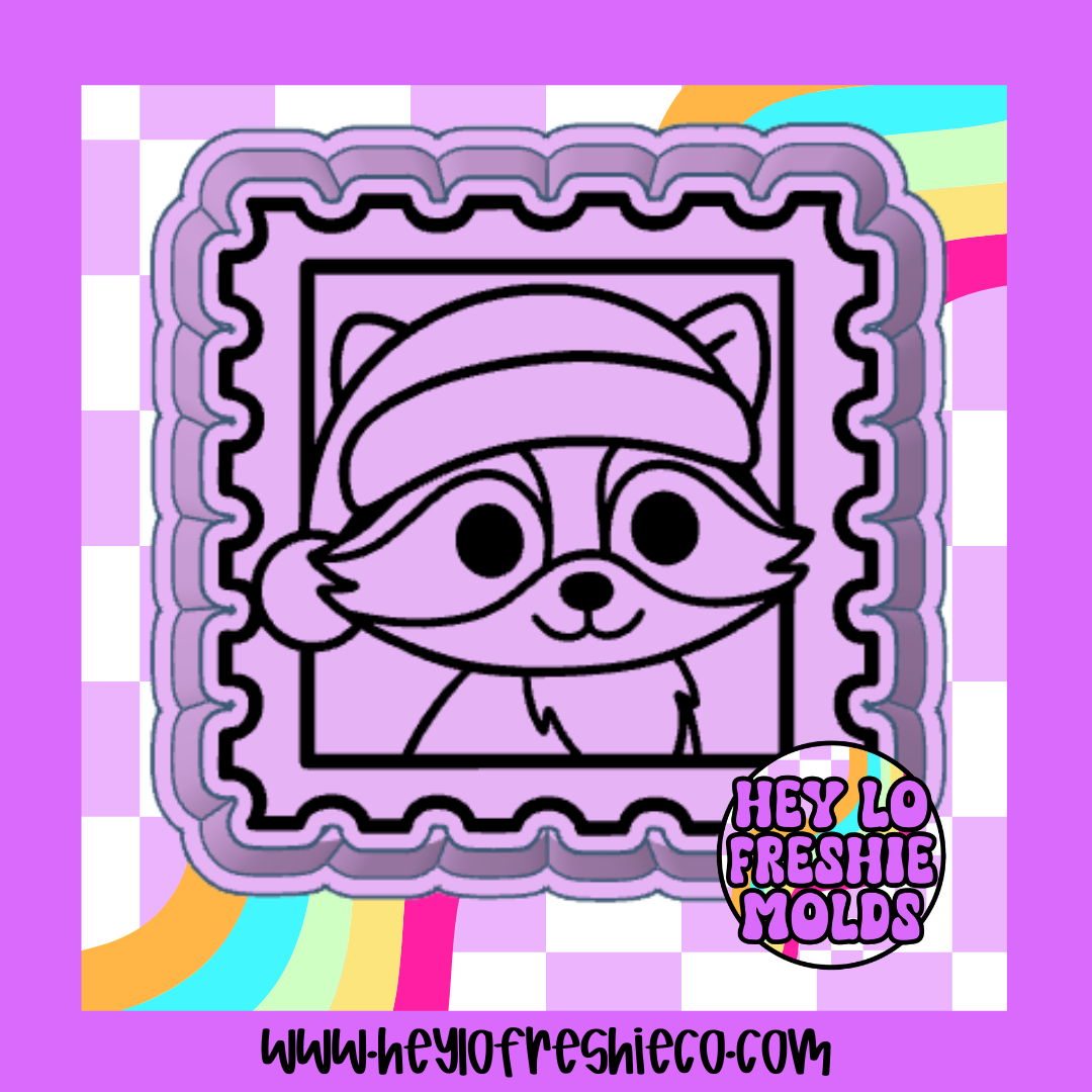 Raccoon Stamp Silicone Mold