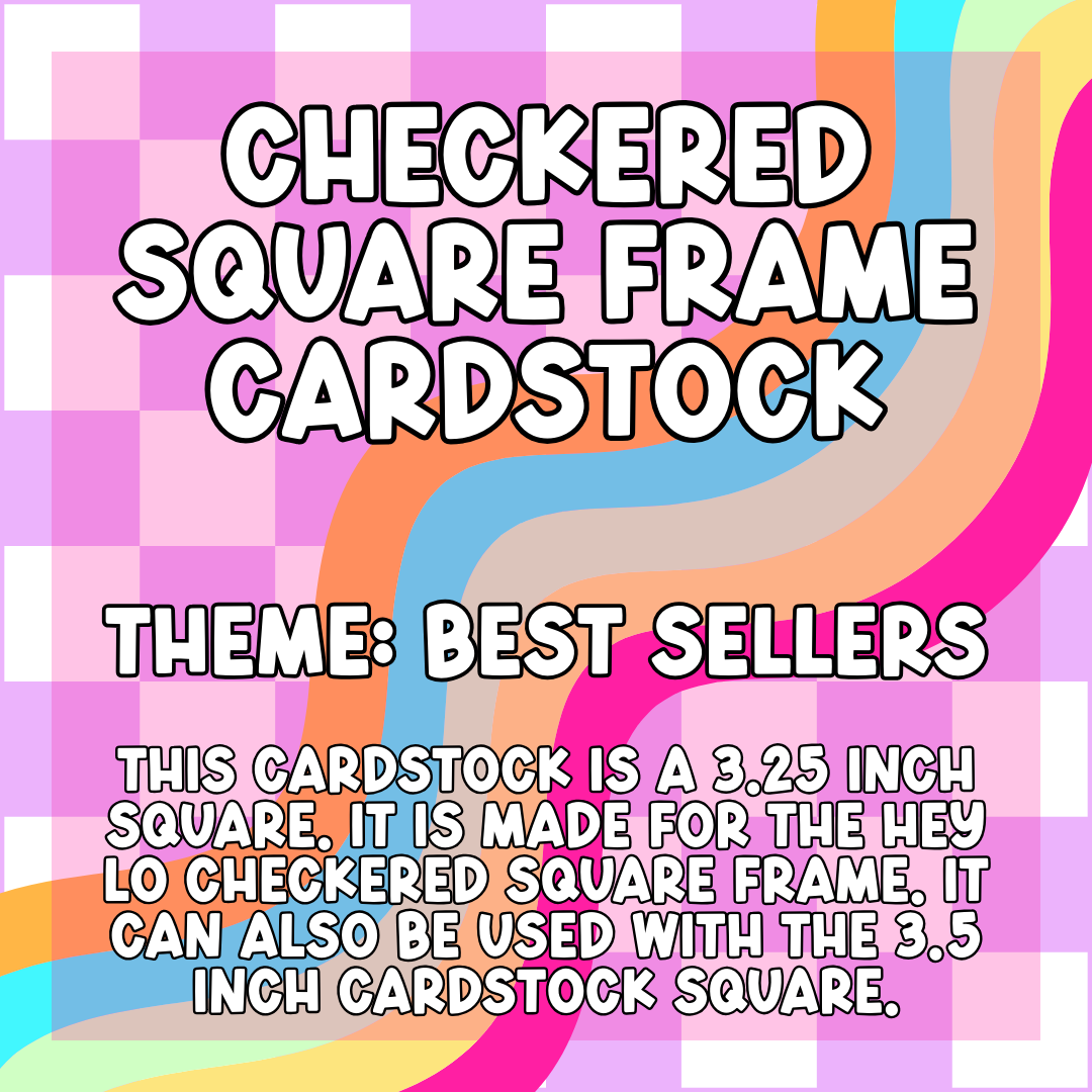 Checkered Square Frame Cardstock Grab Bag | Theme: Best Sellers