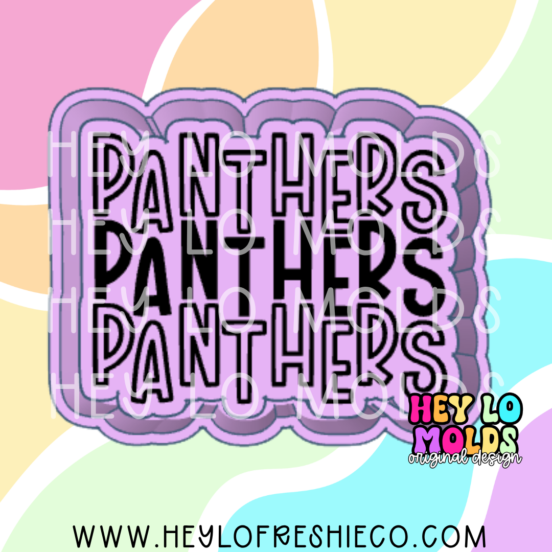 Panthers Stacked Team Name Silicone Mold