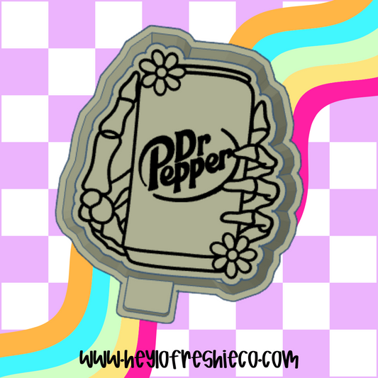 Dr Pepper Skelly Hand  Silicone Mold