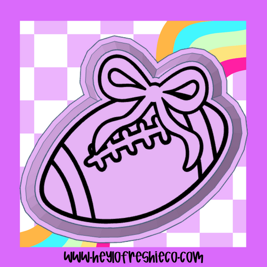 Football With Bow Silicone Mold