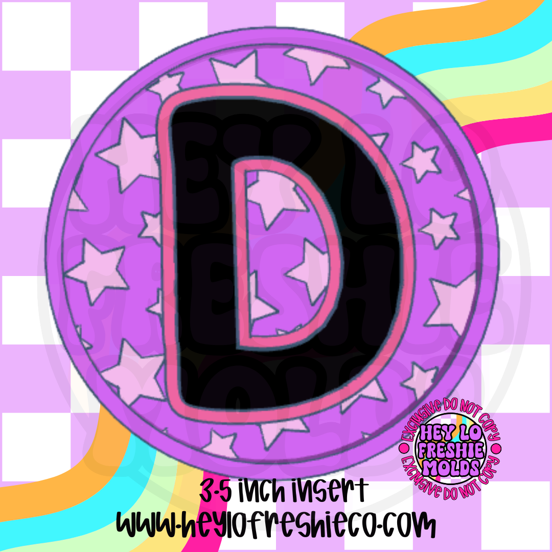 Star Letter Inserts Silicone Mold