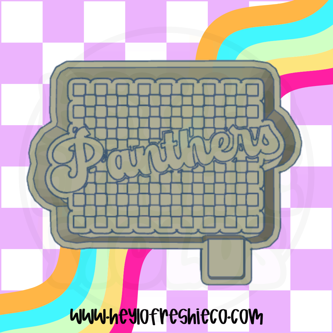 Checkered Team Name Silicone Mold