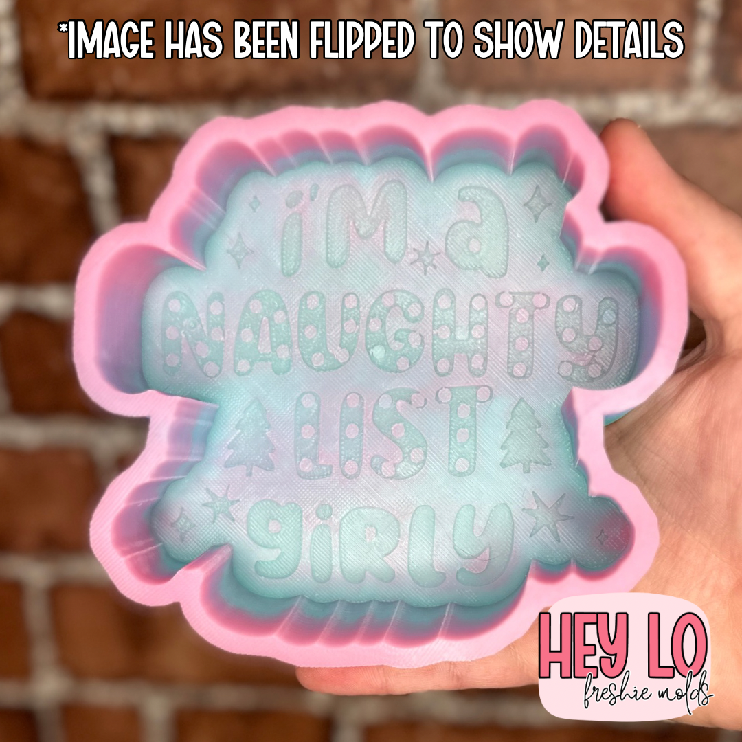 Naughty List Girly Silicone Mold