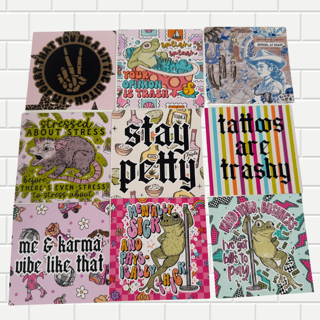 MINI Checkered Square Frame Cardstock Grab Bag | Theme: Best Sellers