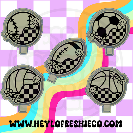 Checkered Sports Bundle Silicone Mold