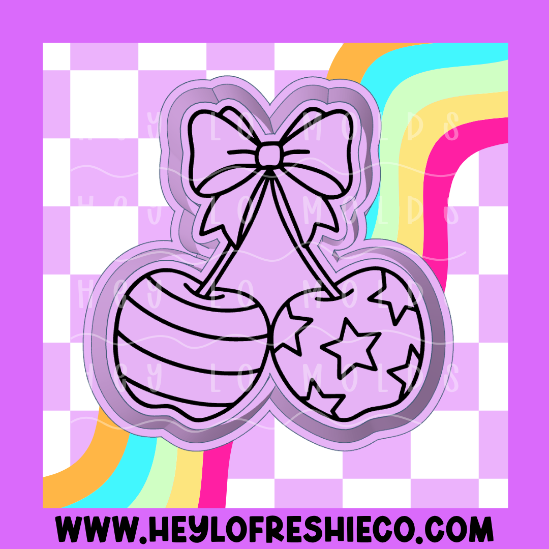 Patriotic Cherries Silicone Mold