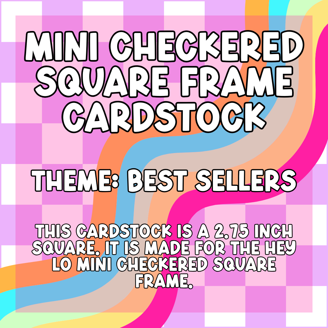 MINI Checkered Square Frame Cardstock Grab Bag | Theme: Best Sellers