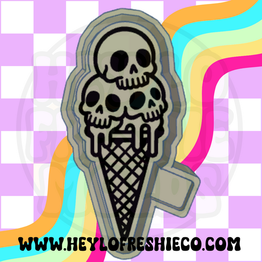 Drippy Skull Ice Cream Silicone Mold