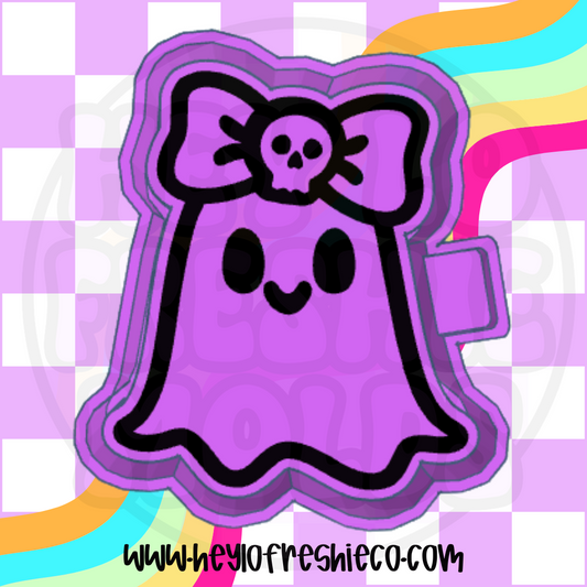 Ghost With Skull Bow Silicone Mold