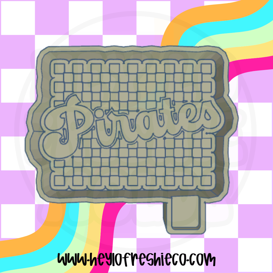 Checkered Team Name Silicone Mold