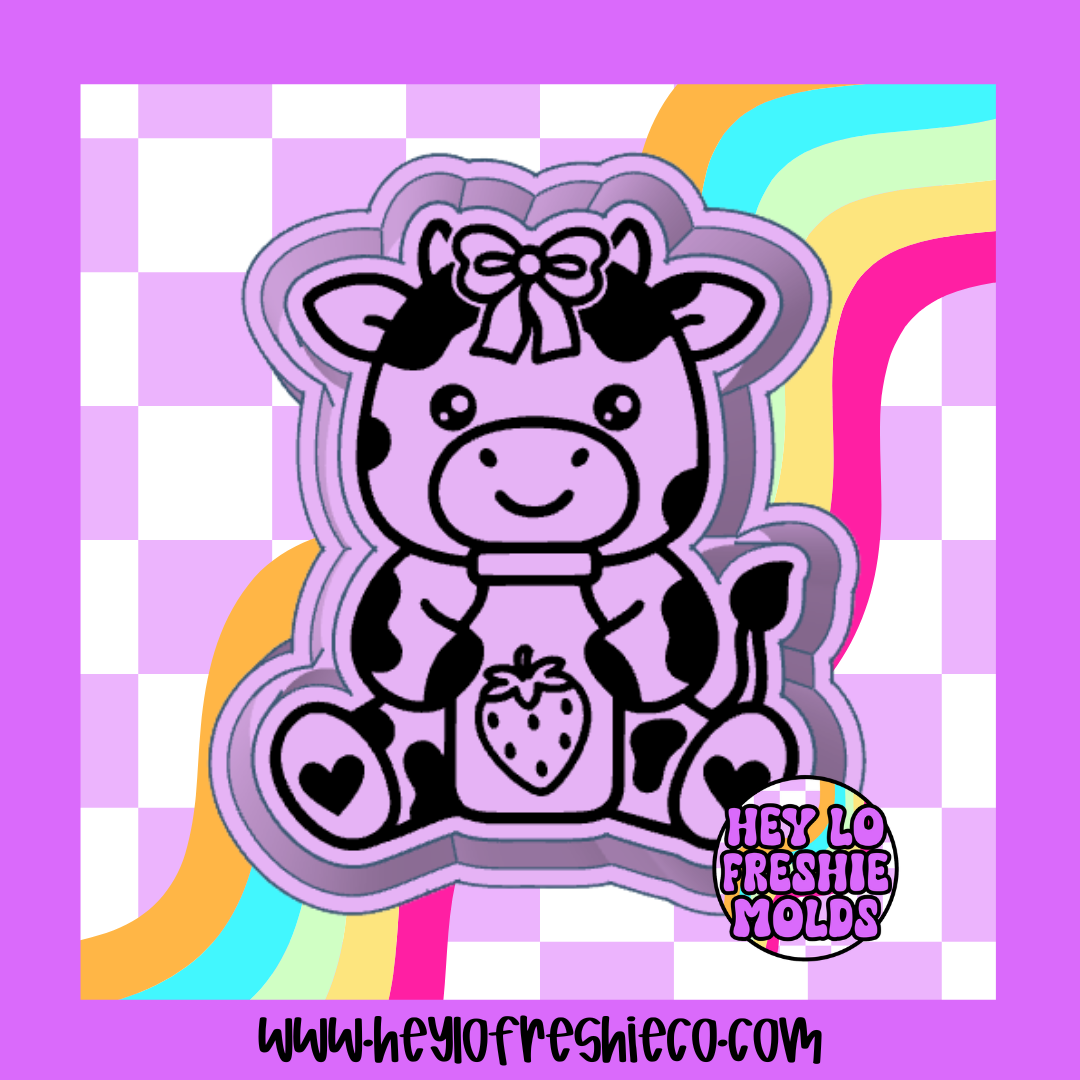 Strawberry Milk Cow Silicone Mold