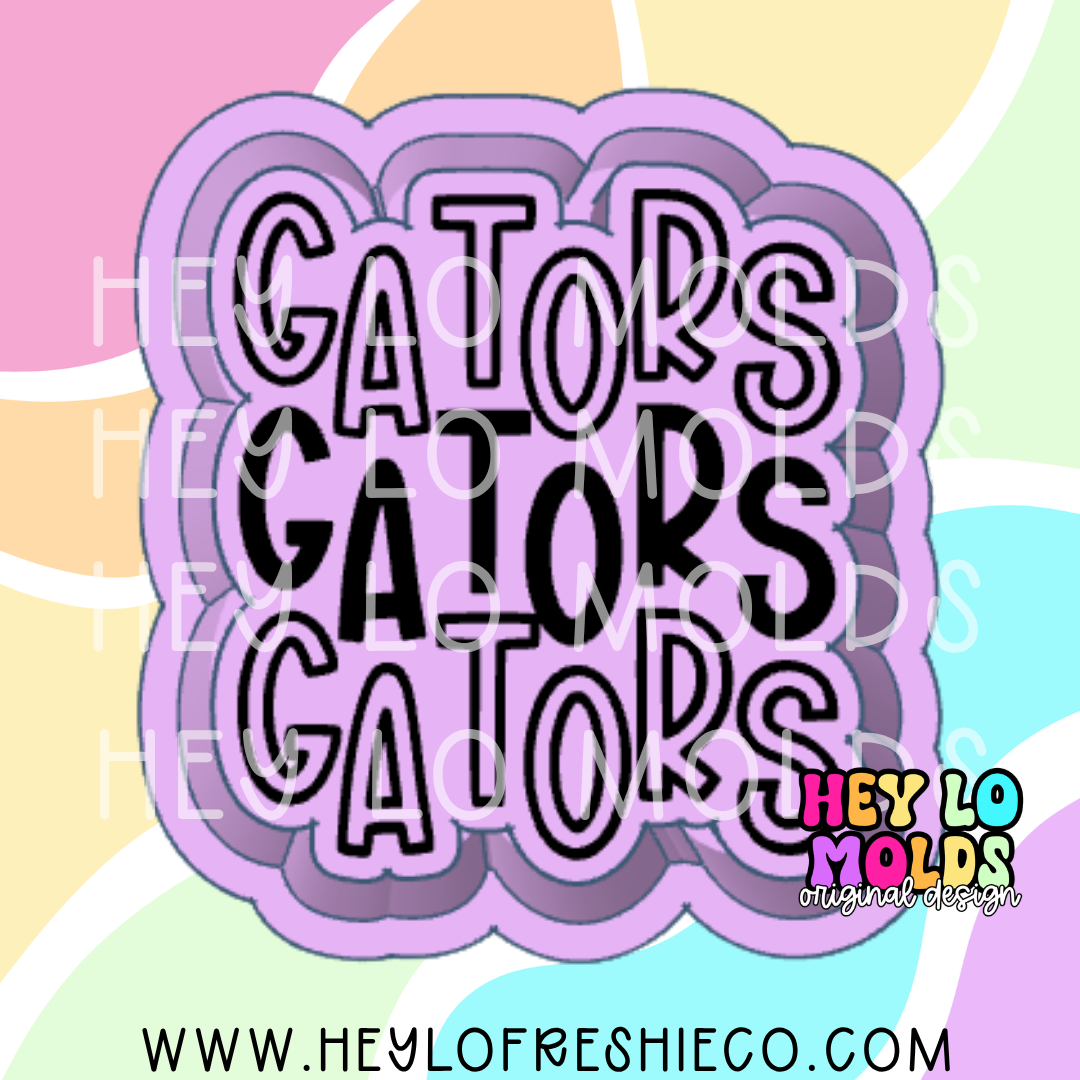 Gators Stacked Team Name Silicone Mold