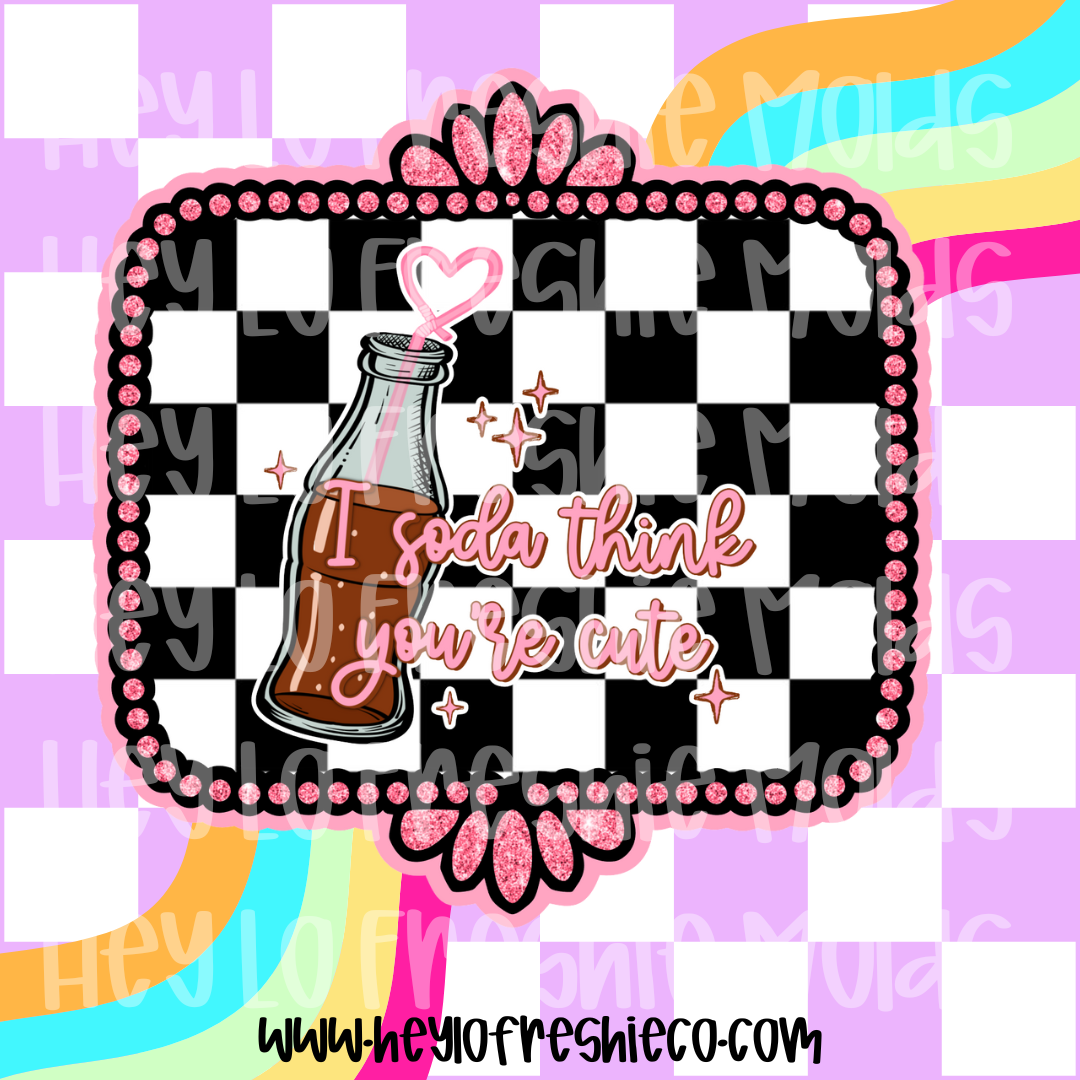 FULL Western Rectangle Frame Cardstock | I Soda Think You're Cute