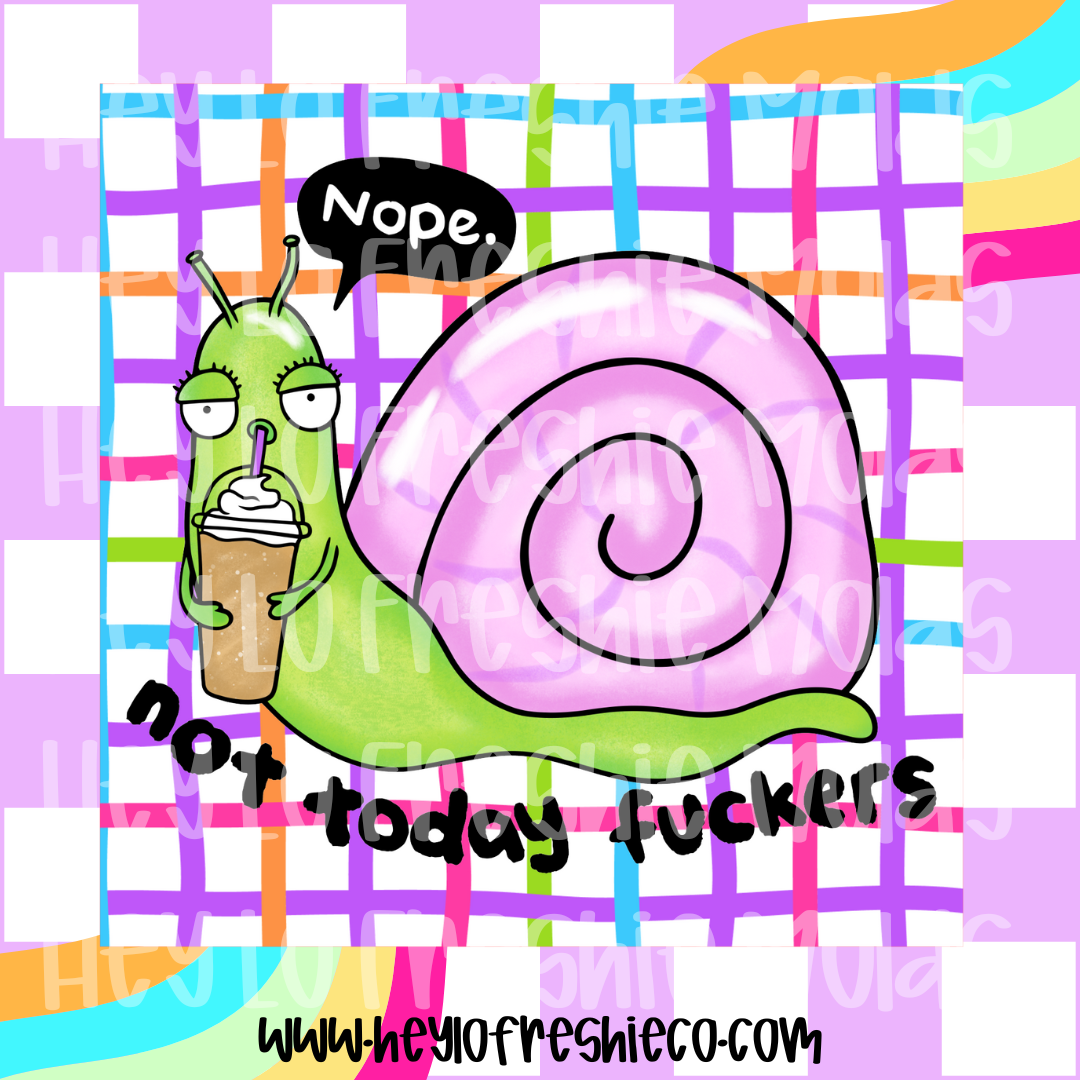 Square Cardstock | Nope Not Today Fuckers