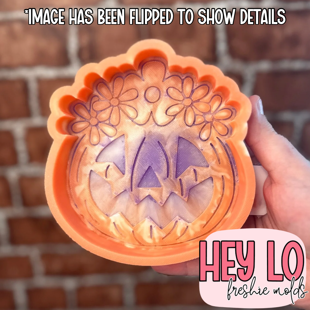 Pumpkin with Flower Crown Freshie Mold