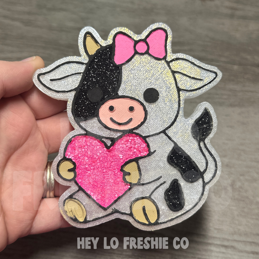 Cutie Cow With Heart Silicone Mold
