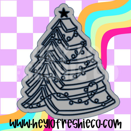 Christmas Light Book Tree Silicone Mold