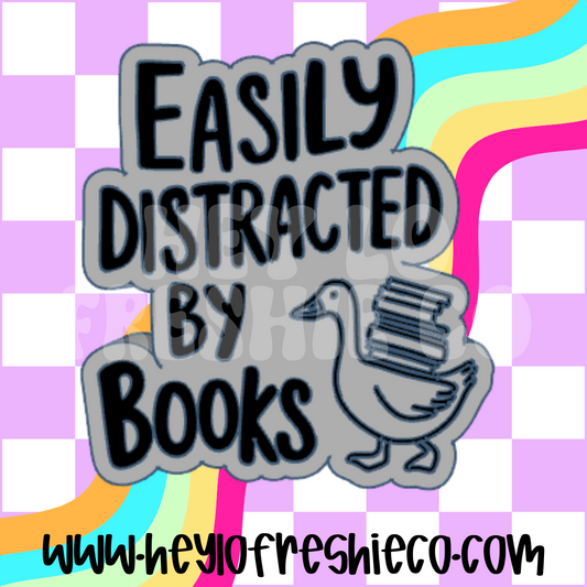 Easily Distracted By Books Silicone Mold