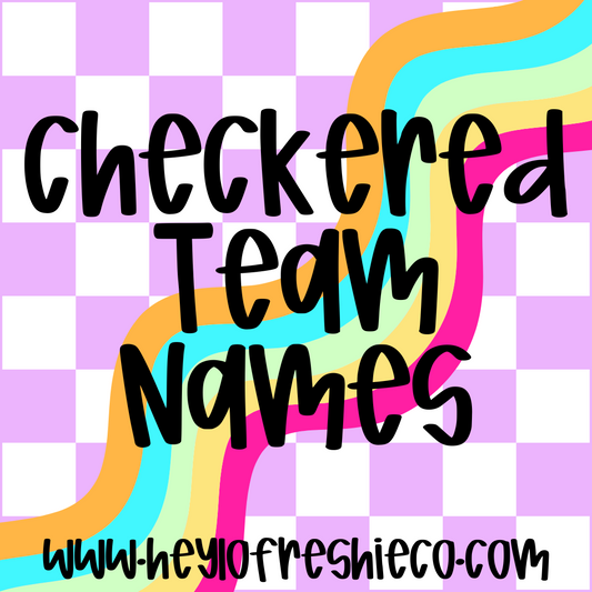 Checkered Team Name Silicone Mold