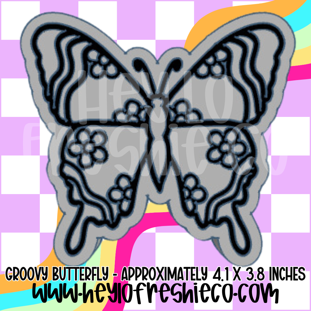 Groovy Butterfly Silicone Mold