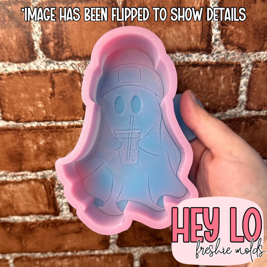 Ghost With Iced Coffee Silicone Mold