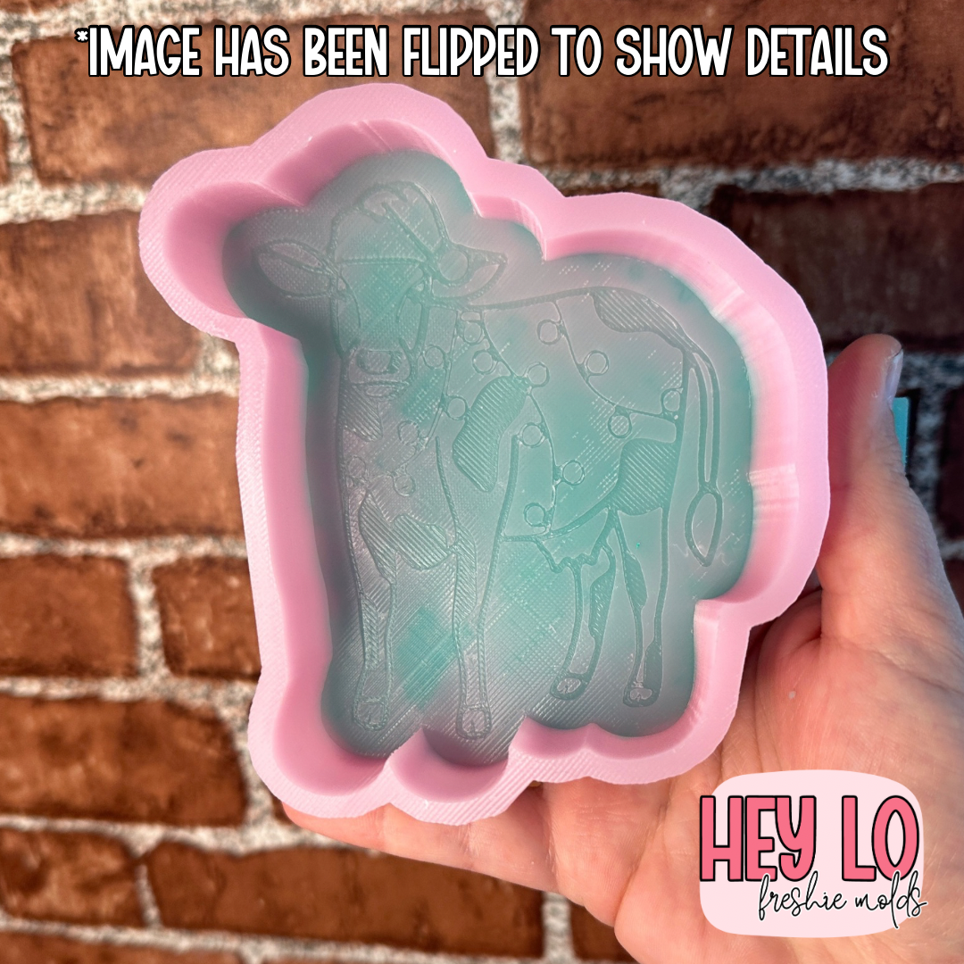 Christmas Light Cow Silicone Mold