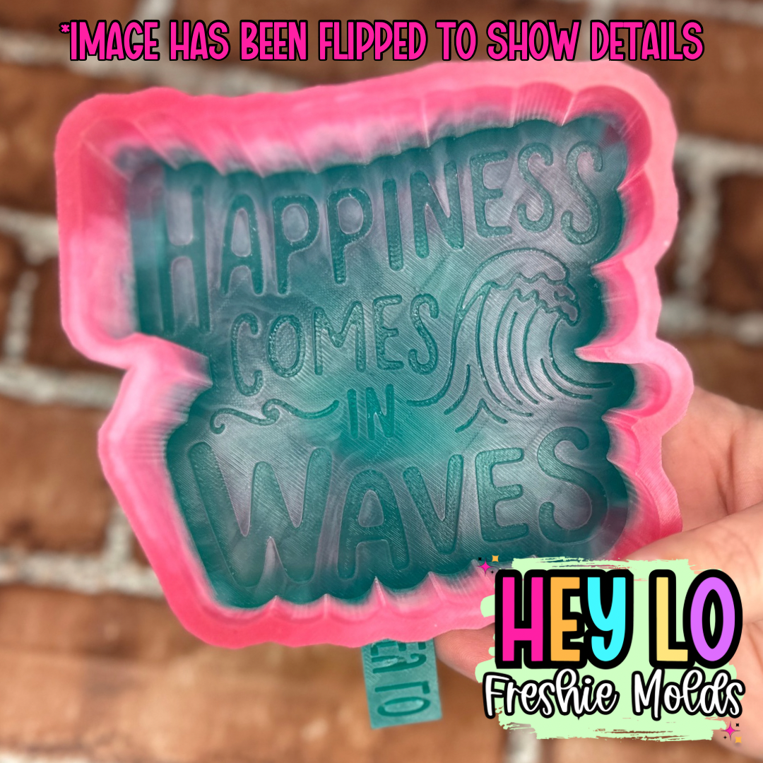 Happiness Comes In Waves Silicone Mold