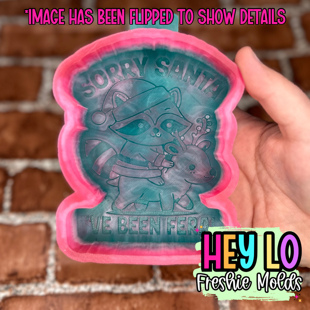 Sorry Santa I've Been Feral Silicone Mold