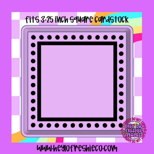 Dotted Square Frame Silicone Mold