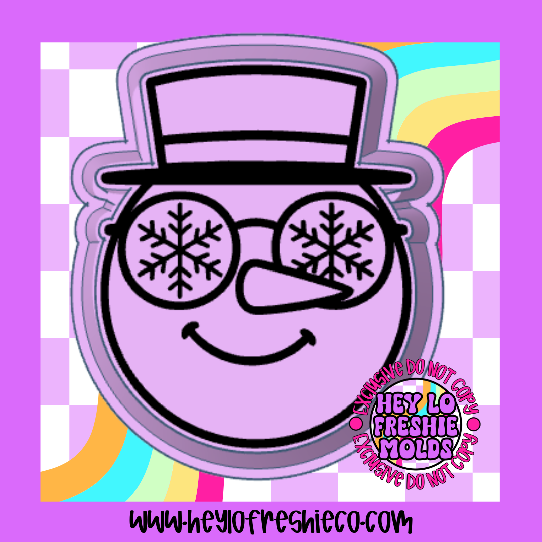 Snowflake Glasses Snowman Silicone Mold