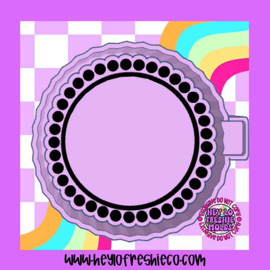 Dotted Round Frame Silicone Mold