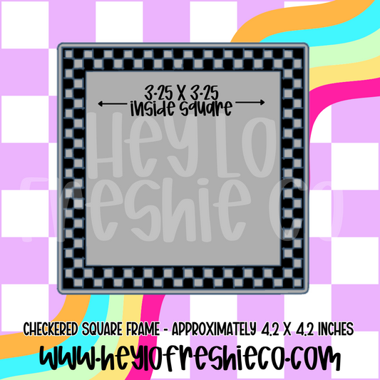 Checkered Square Frame Silicone Mold